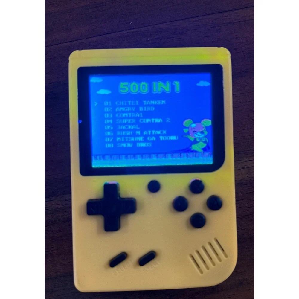 GAME BOX PLUS HANDHELD GAME SYSTEM - RETRO VIDEO GAMING CONSOLE W/ 500 GAMES.